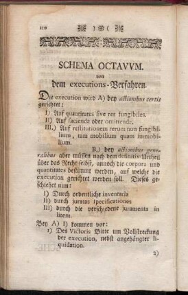 Schema Octavum. von dem executions-Verfahren.