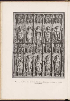 Abb. 12. Hochaltar der St. Michaeliskirche zu Lüneburg, Plastiken des rechten Außenflügels.