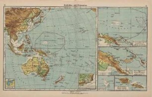 Australien und Polynesien, Deutsches Schutzgebiet im Großen Ozean, Kaiser Wilhelmland und Bismarckarchipel, Die deutschen Samoa-Inseln, Jaluit-Inseln, Gouvernement Kiautschou