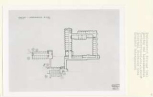 Landtag und Landeskanzlei Kiel (Diplomarbeit bei Karl Wilhelm Ochs): Grundriss Untergeschoss 1:200