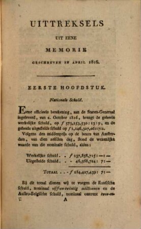 Bijdragen tot de huishouding van staat in het Koninkrijk der Nederlanden, 1. 1818