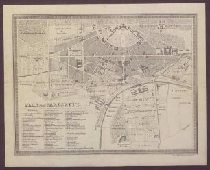 Plan von Carlsruhe