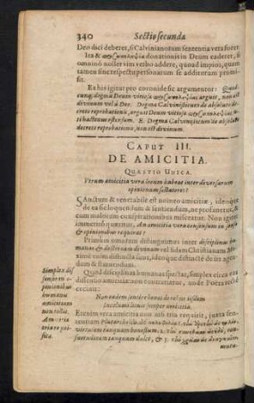 Caput III. De Amicitia.