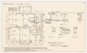 Wohnhaus Böhmer, Heidelberg: Grundriss Obergeschoss 1:50, Details