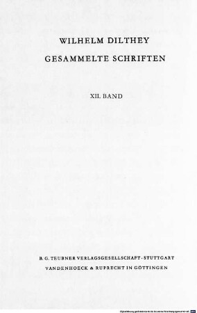 Gesammelte Schriften, 12. Zur preussischen Geschichte : Schleiermachers politische Gesinnung und Wirksamkeit ; die Reorganisatoren des preussischen Staates ; das allgemeine Landrecht