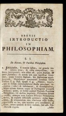 Brevis Introductio In Philosophiam