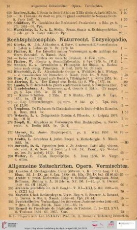 Rechtsphilosophie. Naturrecht. Encyclopädie (Nr. 262 – 280)
