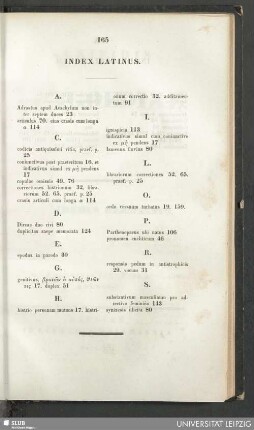 Index latinus