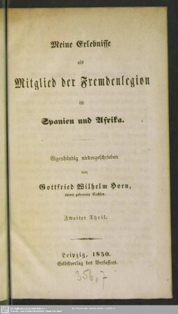 2: Meine Erlebnisse in den Feldzügen von 1812 - 1840 : zuletzt in Afrika und Spanien