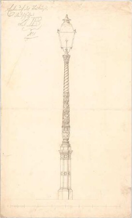 Voit, August von; Straßenlaterne - Ansicht