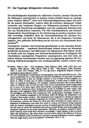 IV. Zur Typologie delinquenter Lebensläufe