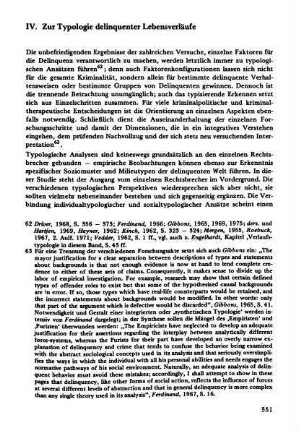 IV. Zur Typologie delinquenter Lebensläufe