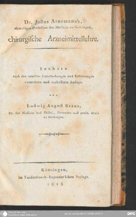 Justus Arnemann's chirurgische Arzneimittellehre