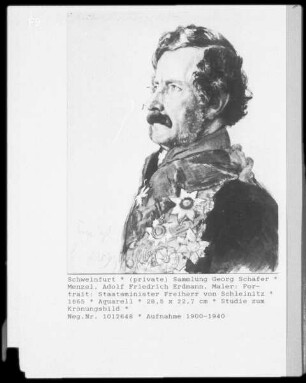 Bildnis des Staatsministers Freiherr von Schleinitz