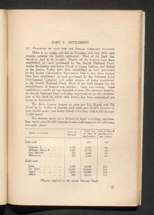 Part V. Settlement