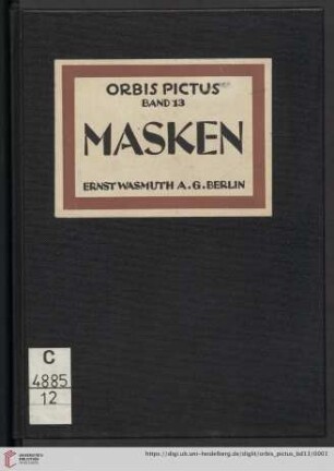 Band 13: Orbis pictus: Weltkunst-Bücherei: Masken