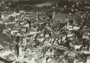 Bautzen, Luftbildschrägaufnahme von Südwesten