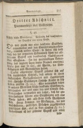 Dritter Abschnitt. Pneumatologie oder Geisterlehre