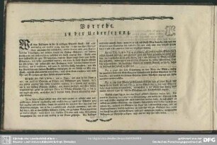 Vorrede zu der Uebersetzung