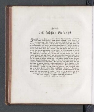 Inhalt des sechsten Gesangs