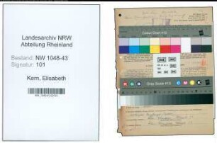 Entnazifizierung Elisabeth Kern , geb. 10.03.1913 ()