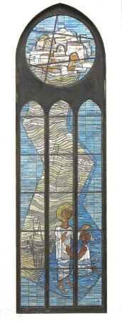 Entwurf Kirchenfenster St. Nikolai, Kiel "Täuferszene"