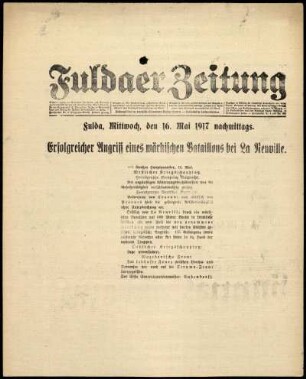 Ausgabe vom Mittwoch, den 16. Mai 1917.