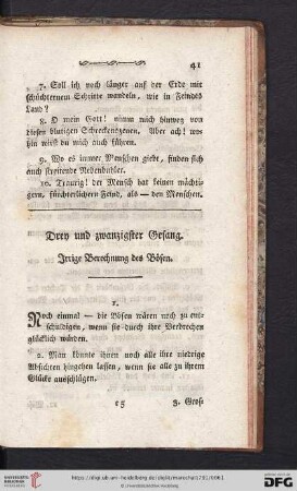 Drei und zwanzigster Gesang