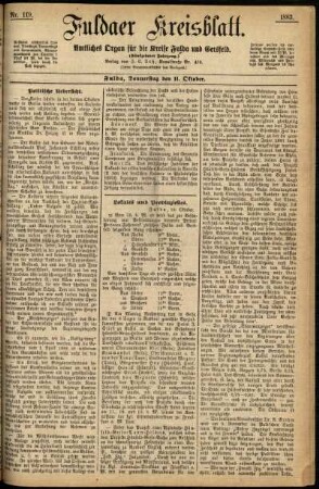Ausgabe vom Donnerstag, den 11. Oktober 1883.