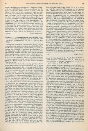 825-826 [Rezension] Houlden, James L., A commentary on the Johannine Epistles