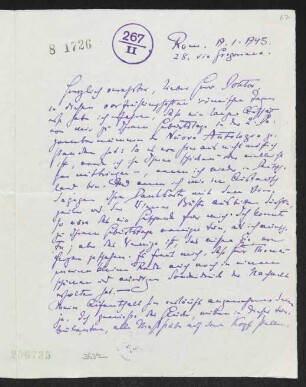 Brief von Hans von Hülsen an Gerhart Hauptmann