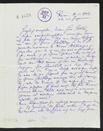 Brief von Hans von Hülsen an Gerhart Hauptmann