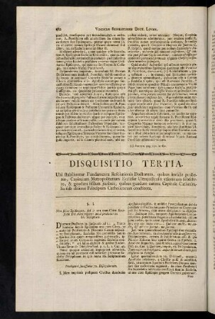 482-500, Disquisitio Tertia.