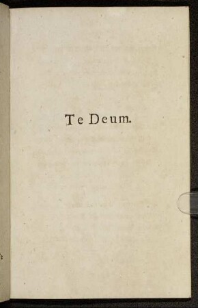 Te Deum.