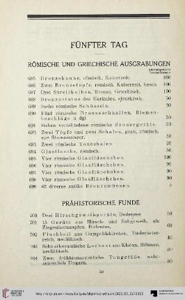 Prähistorische Funde (Nr. 700-712)