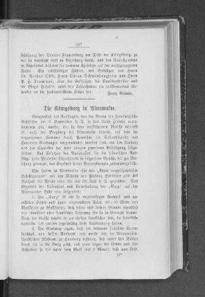 Die Königsburg in Altenwalde.