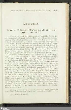 Drittes Capitel. Periode des Verfalls der Pflichtfeuerwehr als bürgerliches Institut (1742 - 1851)