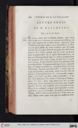 (Lettre CXXXI - CXL)