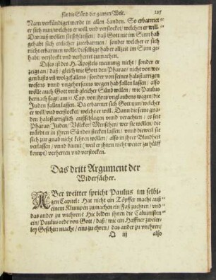 Ds dritt Argument der Widersächer.