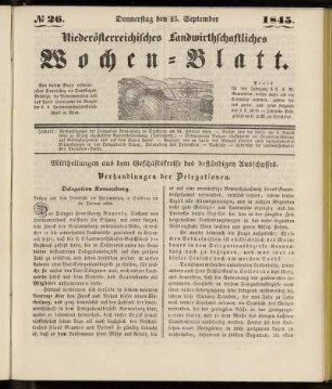 No 26. Donnerstag den 25. September 1845