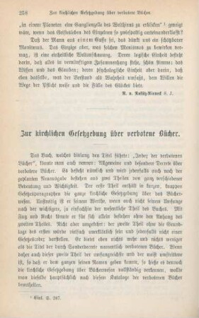 258-272 Zur kirchlichen Gesetzgebung über verbotene Bücher
