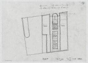 Bürohaus Bülowstraße/Frobenstraße (nicht realisiert) – Grundriss 1.- 6. OG. Berlin-Schöneberg, Bülowstraße, Frobenstraße