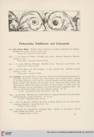 Farbenstiche, Schabkunst- und Linienstiche (Nr. 1849 - 2086)
