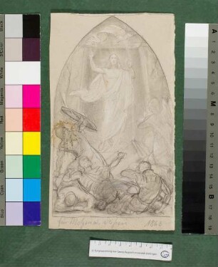 Kompositionsstudie zur Auferstehung Christi für das Altarbild in Groß-Lobke
