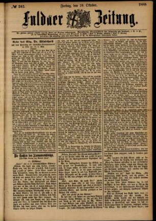 Ausgabe vom Freitag, den 19. Oktober 1888.