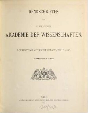 Denkschriften. 60. 1893