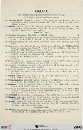 Gallia (Nr. 124-167)