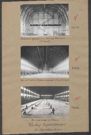 Rückseite der Luftschiffhalle von innen nach Vollendung der Verlängerung