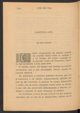 Capítulo LVII - El otro Lázaro