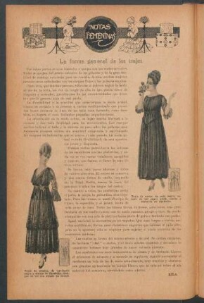 Notas femeninas : La forma general de los trajes
